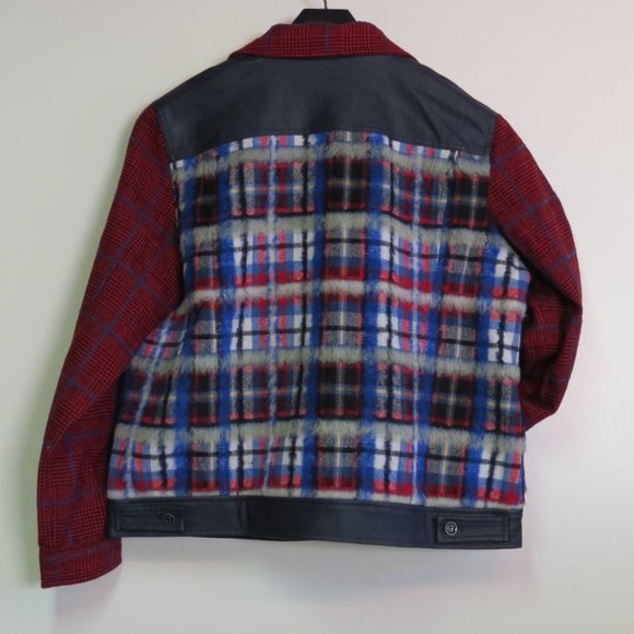 Desigual Tartan Fur Coat - Picture 6 of 7